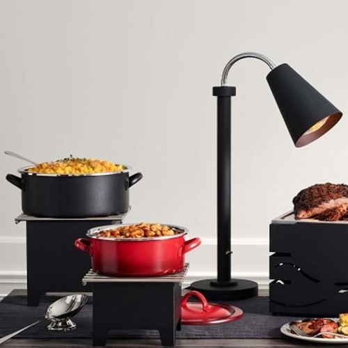 Zdjęcie do Lampa grzewcza bufetowa z wtyczką UK DWH czarna Modern 559 mm 2