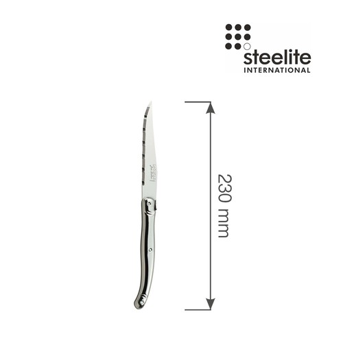 Zdjęcie do Nóż do steków ząbkowany z rękojeścią ze stali nierdzewnej Blade 230 mm 2