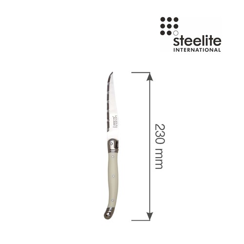 Zdjęcie do Nóż do steków z białą rękojeścią ząbkowany Blade 230 mm 3