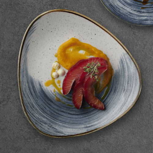 Photo for Stonecast Accents Blueberry triangular plate, 229mm 2