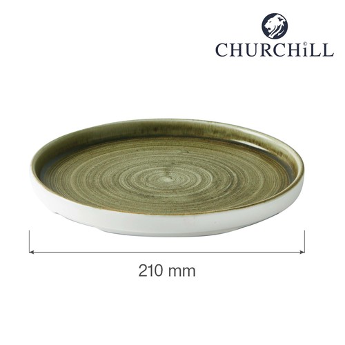 Photo for Stonecast Plume Green walled plate, 210mm 2