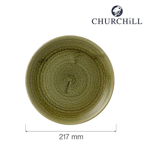 Photo for Stonecast Plume Green coupe plate, 217mm 2