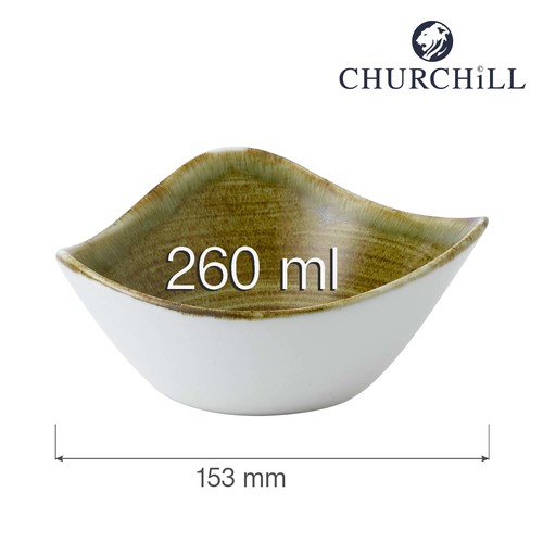 Photo for Stonecast Plume Green triangular bowl, 153mm 2