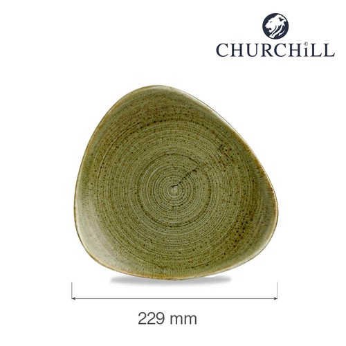 Photo for Stonecast Plume Green triangular plate, 229mm 2