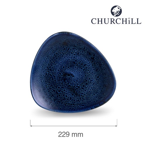 Photo for Stonecast Plume Ultramarine triangular plate, 229mm 2