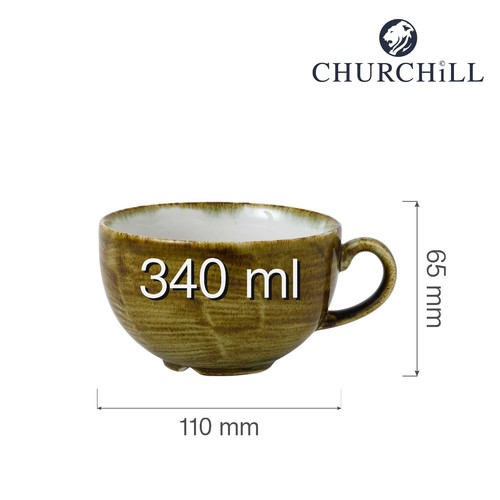 Photo for Stonecast Plume Green cappuccino cup, 340ml 2