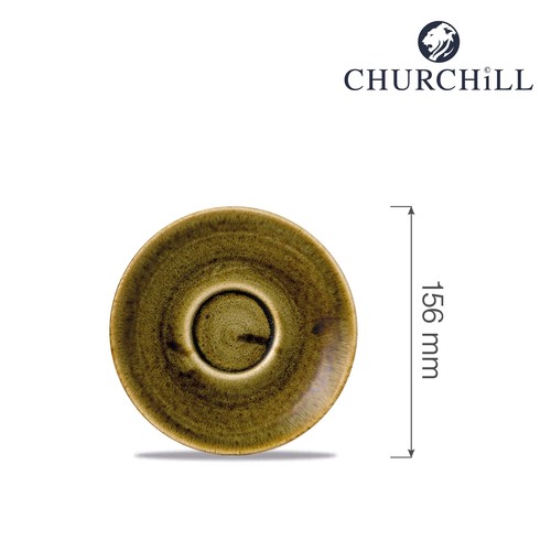 Photo for Stonecast Plume Green cappuccino saucer, 156mm 2