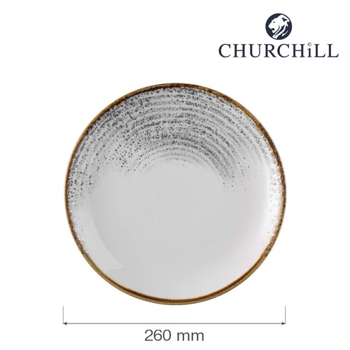 Photo for Homespun Accents Jasper Grey coupe plate, 260mm 2