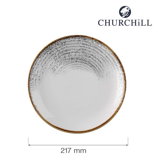 Photo for Homespun Accents Jasper Grey coupe plate, 217mm 2
