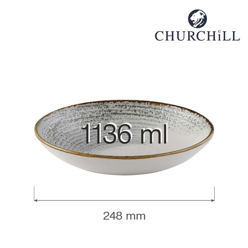 Photo for Homespun Accents Jasper Grey coupe bowl, 248mm 2