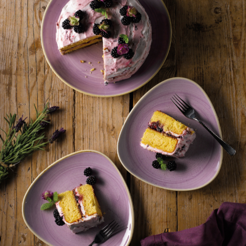 Photo for Stonecast Lavender triangular bowl, 153mm 2
