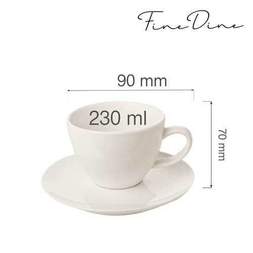 Zdjęcie do Элегантная чашка с блюдцем для кофе и чая Crema 230 мл 2