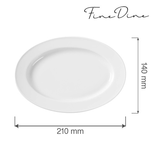 Fotografie pro Oválný talíř Bianco 210x140 mm 2