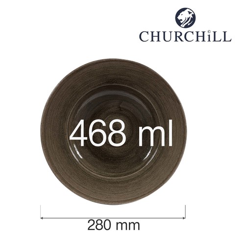 Photo for Stonecast Patina Iron Black wide rim bowl, 280mm 2