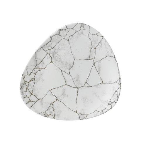 Photo for Studio Prints Kintsugi Agate Grey triangular plate, 229mm 2