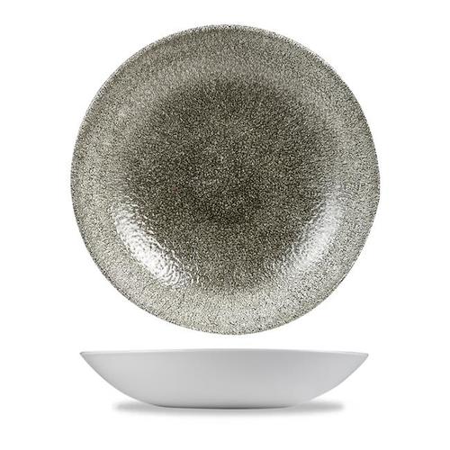 Photo for Raku Quartz Black coupe bowl, 248mm 2