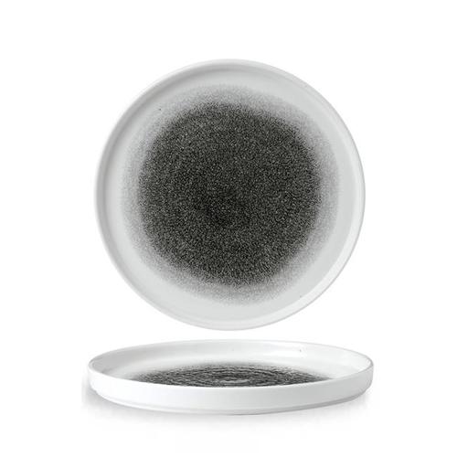 Photo for Raku Quartz Black walled plate, 260mm 2