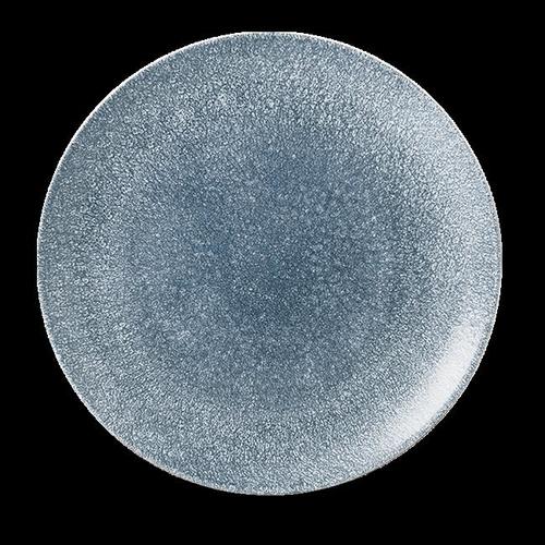 Photo for Raku Topaz Blue coupe plate, 217mm 2