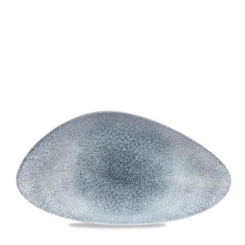Photo for Raku Topaz Blue Triangle chefs plate, 265x205mm 2