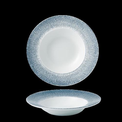 Photo for Raku Topaz Blue Profile wide rim bowl, 240mm 2