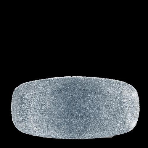Photo for Raku Topaz Blue chefs oblong plate, 269x127mm 2
