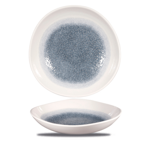 Photo for Raku Topaz Blue round trace bowl, 253mm 2