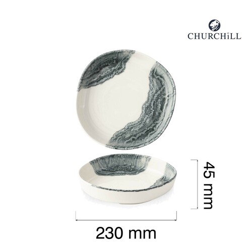 Photo for Tide Black Organic Deep Rimmed Plate, 230mm 2