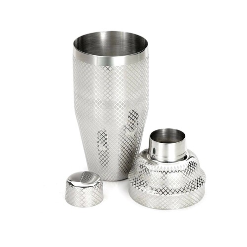 Zdjęcie do Shaker barmański 3-częściowy w stylu japońskim Diamond Lettice, stal nierdzewna, BarFly, 700ml 2