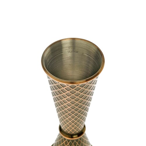 Zdjęcie do Miarka barmańska w stylu japońskim Diamond Lettice, antyczna miedź, BarFly, 30/60ml 2