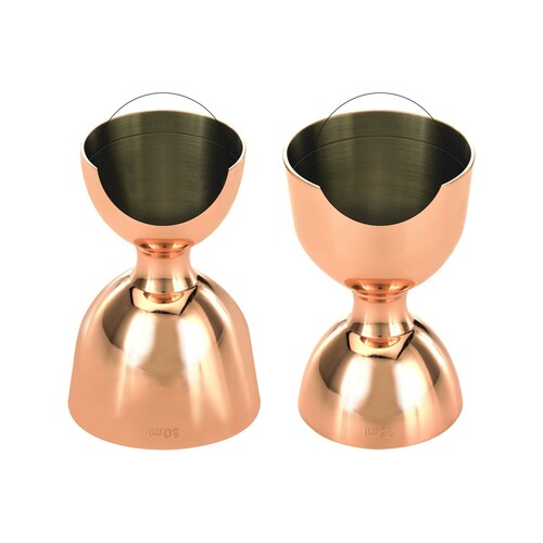 Zdjęcie do Miarka barmańska Bell z prostą krawędzią, miedź, BarFly, 25/50ml 2