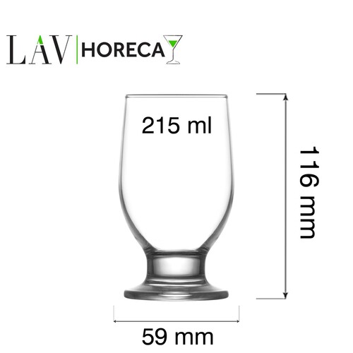 Zdjęcie do Szklanka na nóżce Riverside, 215ml, LAV 2