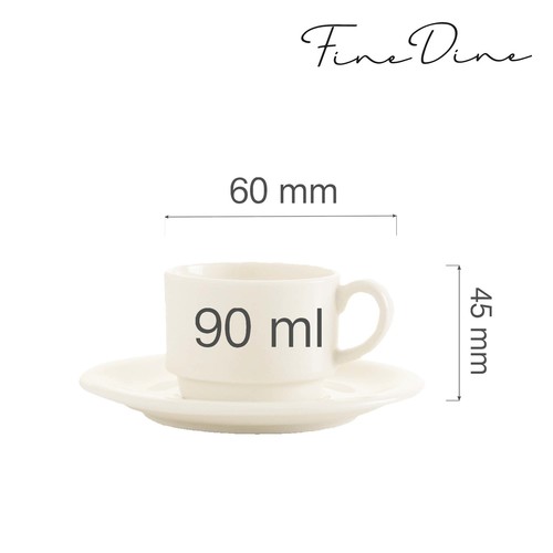 Zdjęcie do Filiżanka sztaplowana do espresso Crema 90 ml 2