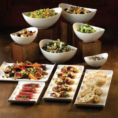 Photo for Alchemy Balance White Rectangle Buffet dish, 560x163mm 2