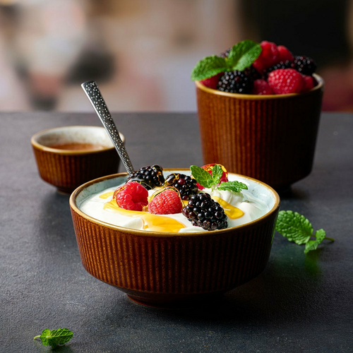 Photo for Kochi Cinnamon Brown Barley White Dip Bowl, 70mm, 60ml 2