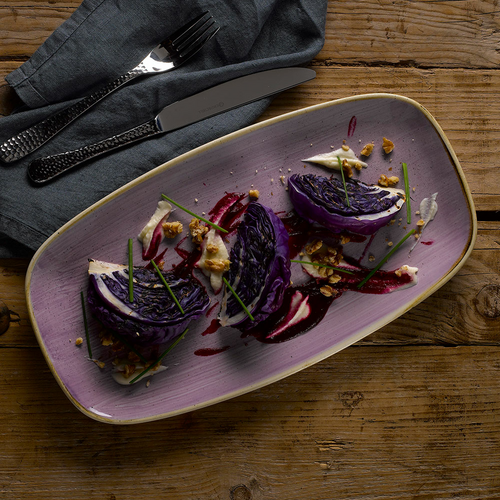 Photo for Stonecast Lavender chefs oblong plate, 298x153mm 2