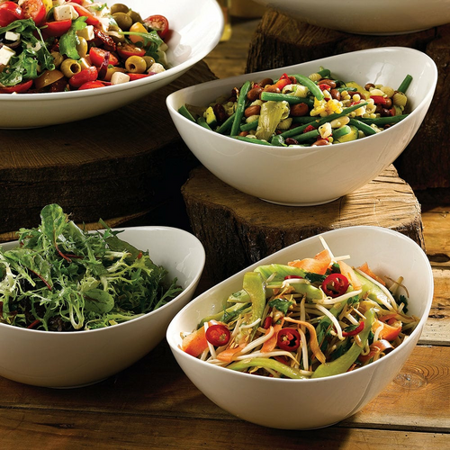Photo for Moonstone White melamine bowl, 250x200x120mm, 1300ml 2