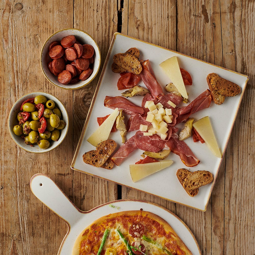 Photo for Square melamine buffet tray, Stonecast, 300x300mm 2