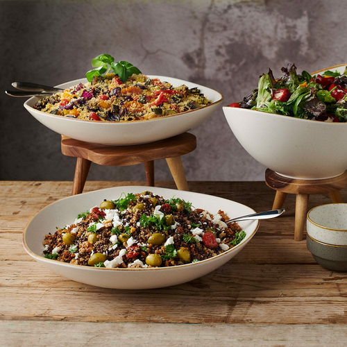 Photo for Stonecast melamine bowl with organic shape, 380mm, 4600ml 2