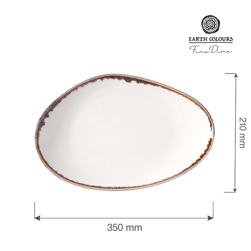 Zdjęcie do Vanilla tallrik med organisk form 350x210 mm 2