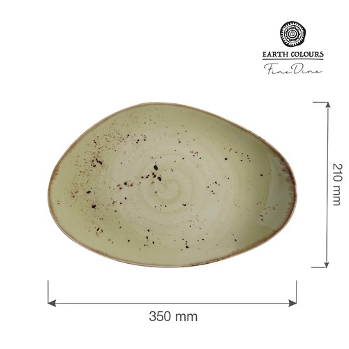 Zdjęcie do Talerz o organicznym kształcie Olive 350x210 mm 2