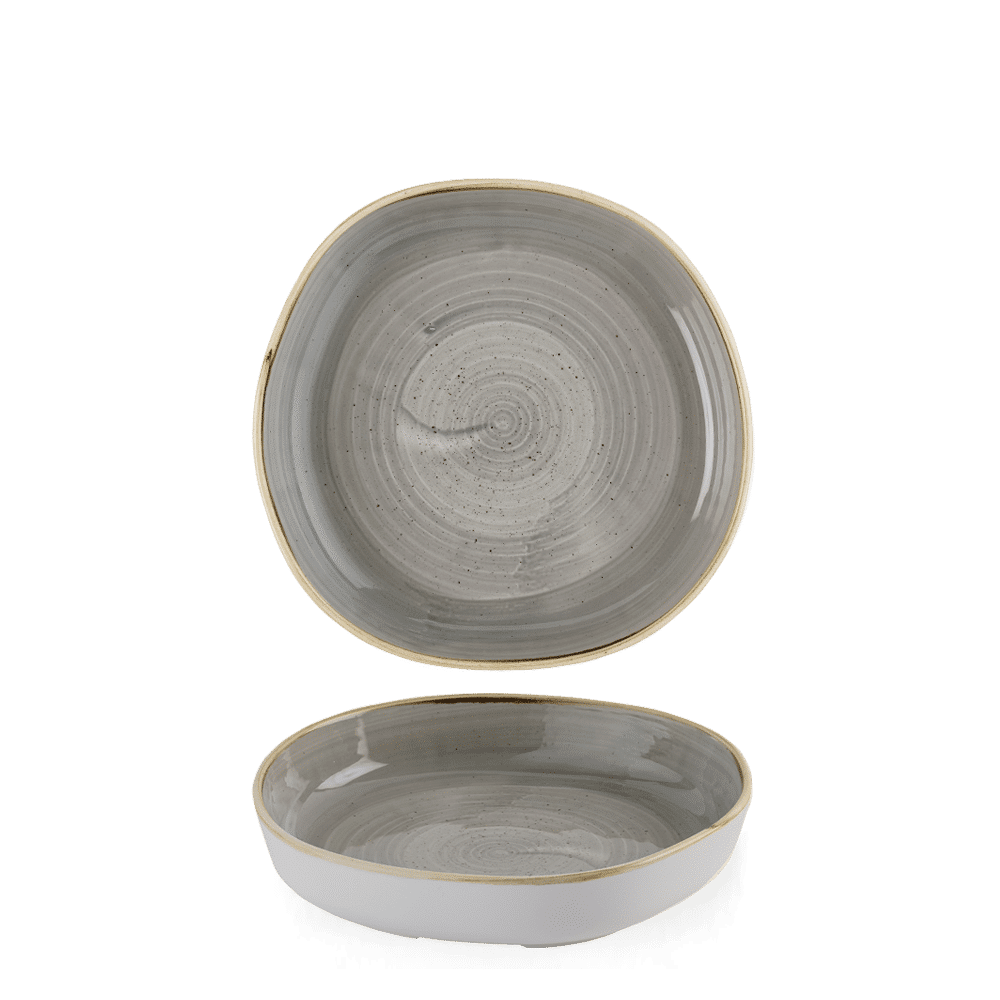 Organischer Teller mit hohem Rand Stonecast Peppercorn Grey, 200 mm
