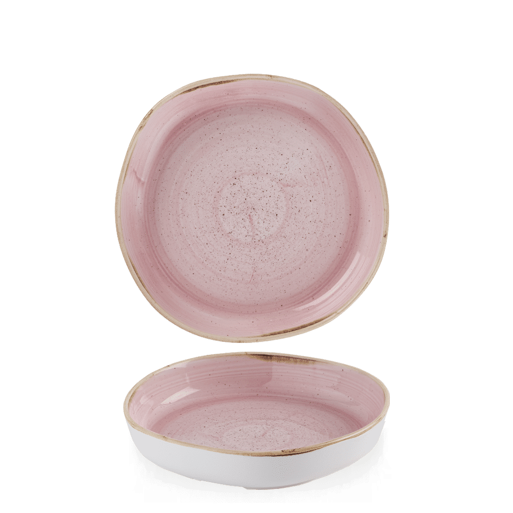 Organic plate with high rim Stonecast Petal Pink, 230mm