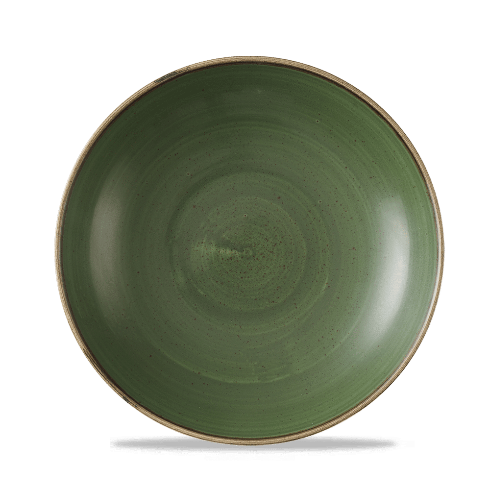 Stonecast Sorrel Green Coupe Bowl, 250mm
