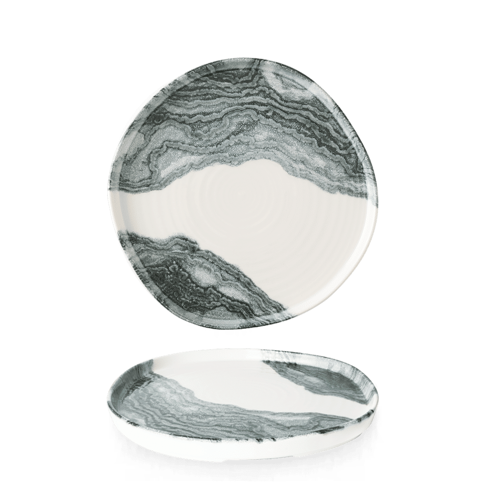 Tide Black Organic Rimmed Plate, 210mm
