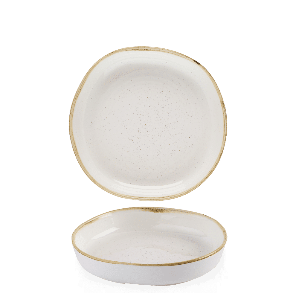 Organický talíř s vysokým okrajem Stonecast Barley White, 230 mm