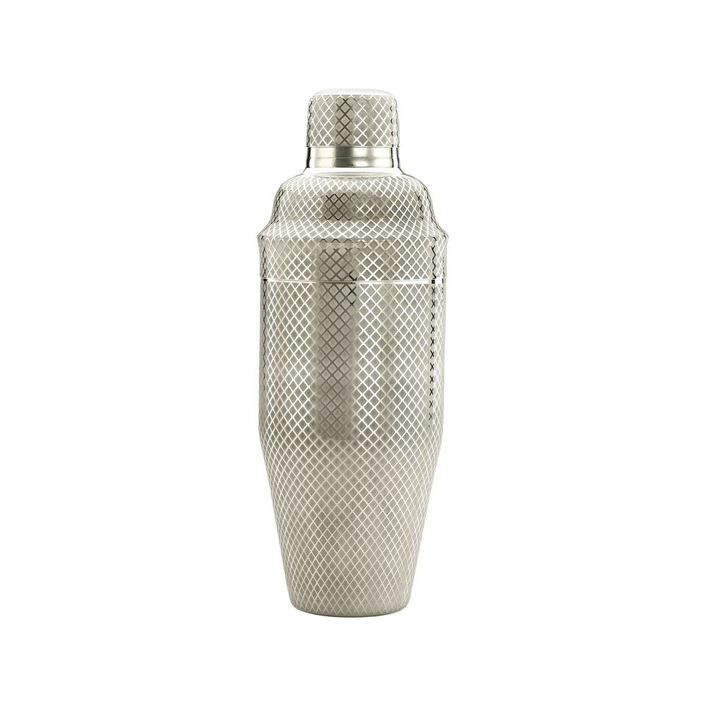 3dílný barový šejkr v japonském stylu Diamond Lettice, nerezová ocel, BarFly, 700 ml