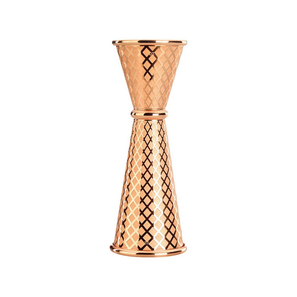 Diamond Lettice Japanese style jigger, copper, 30/60ml