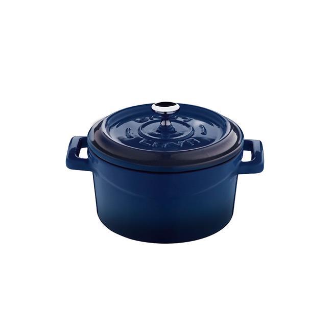 Mini-Gusseisentopf (Ø) 10 cm, blau