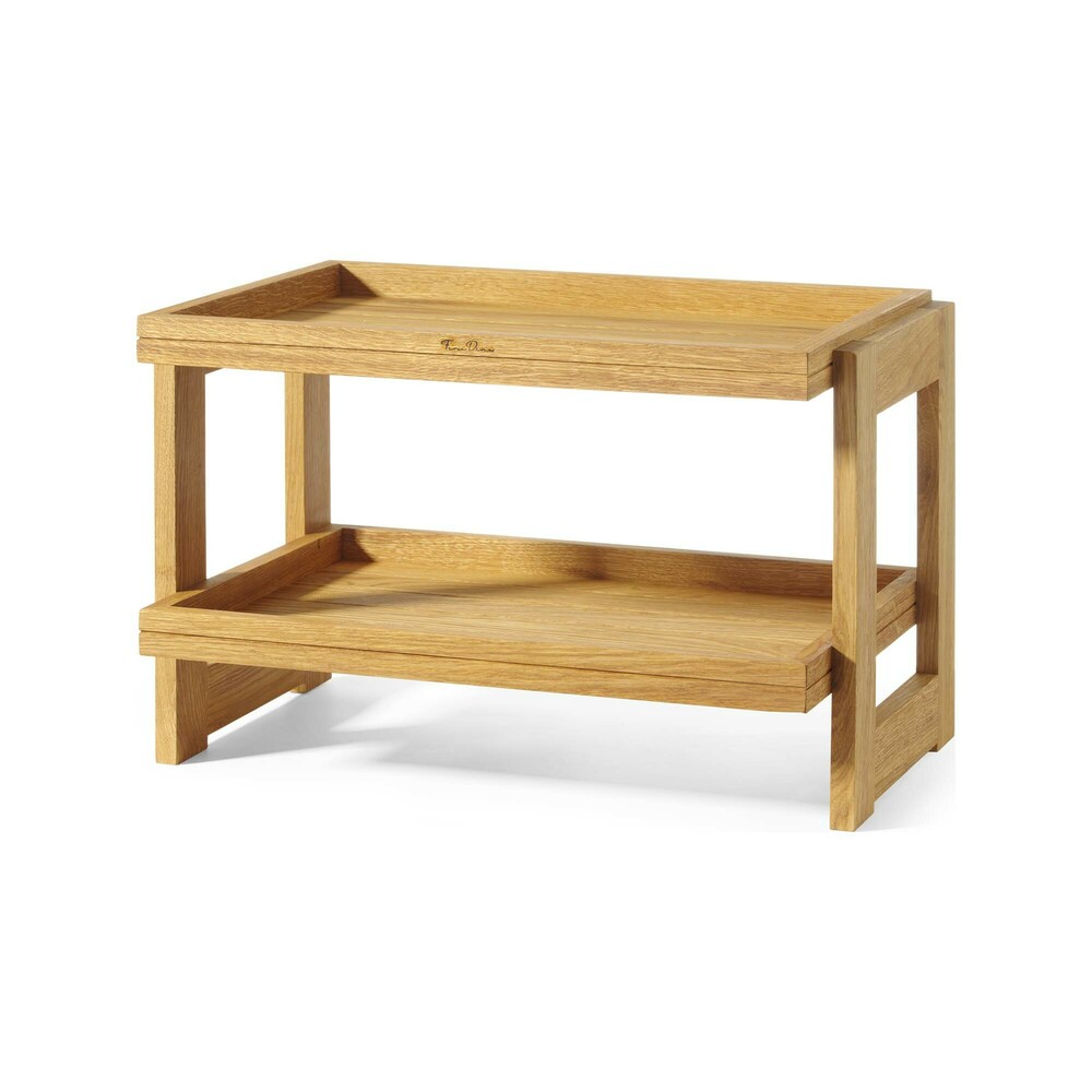 Madeira 2-tier stand, oak, 574x323x(h)441mm