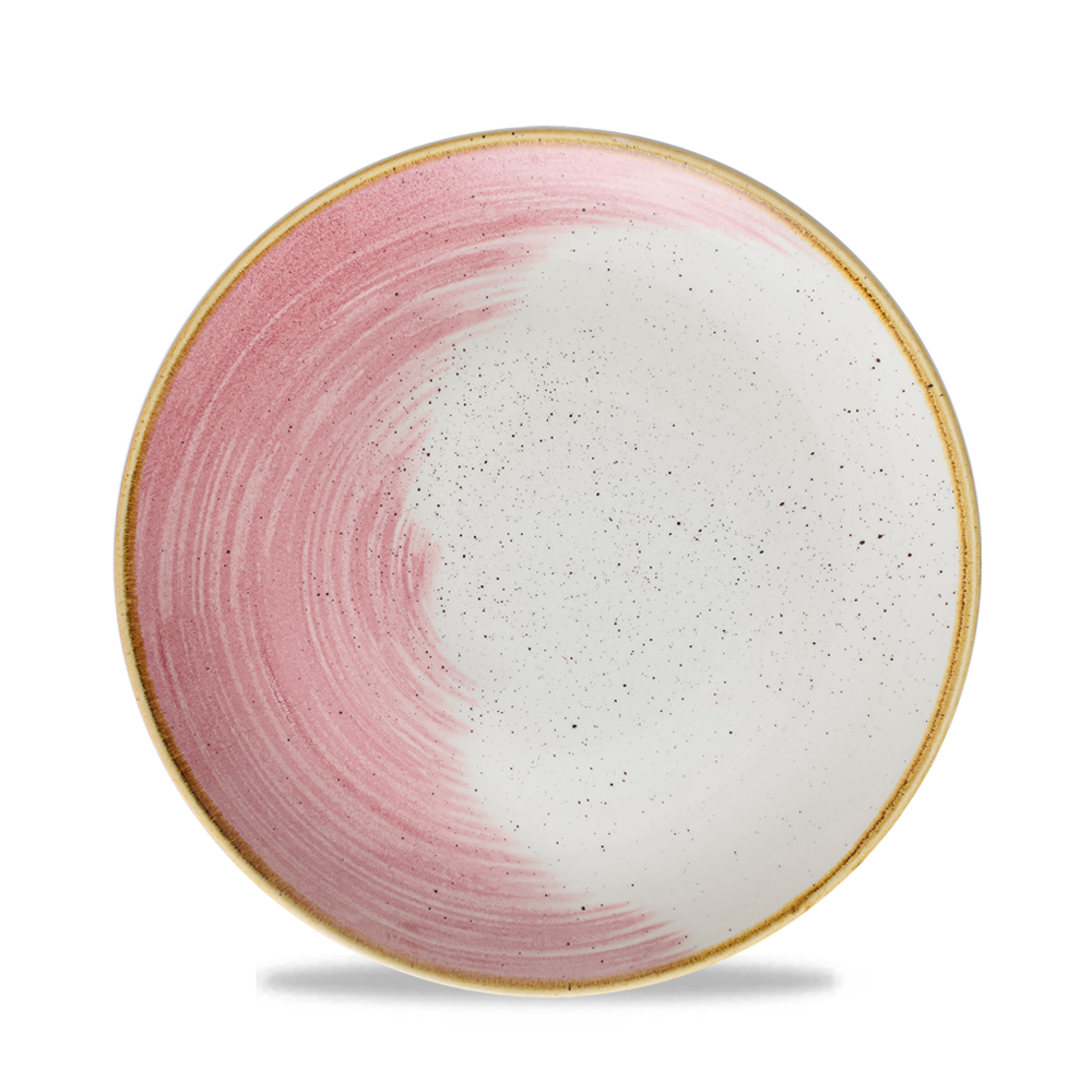 Stonecast Accents Petal Pink shallow coupe plate, 220 mm